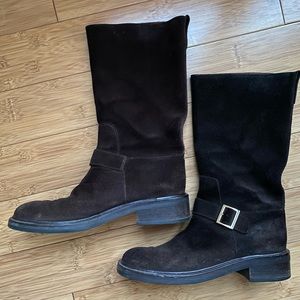 Gucci suede Moto boots size 9